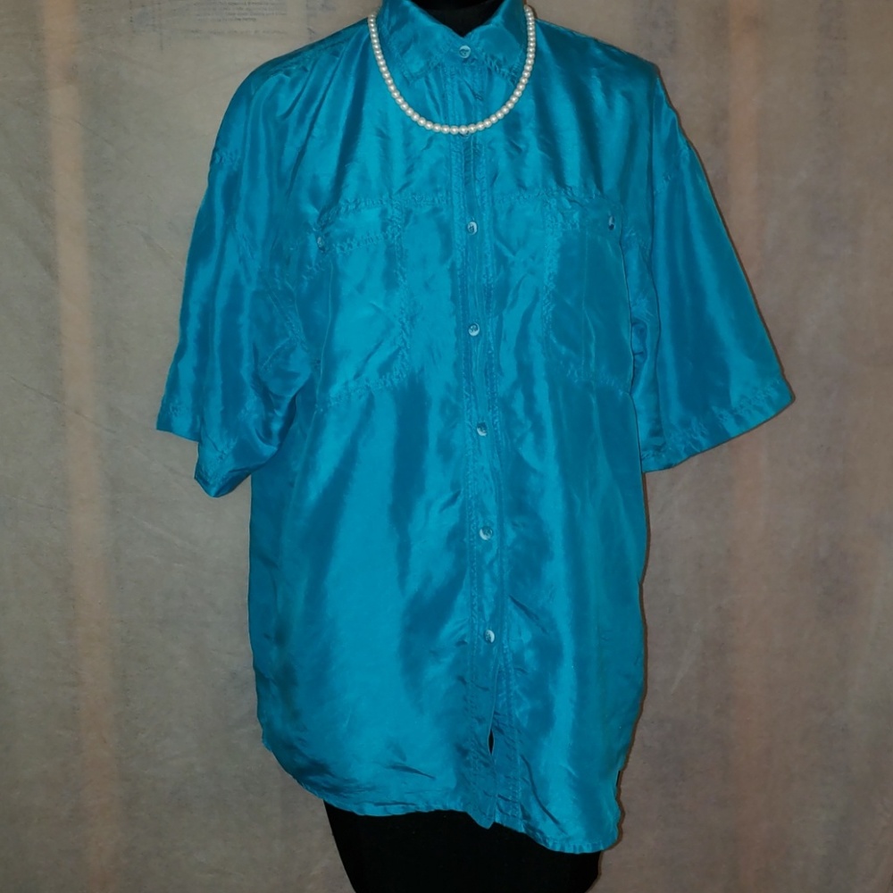 Vintage Limited real silk blouse size large